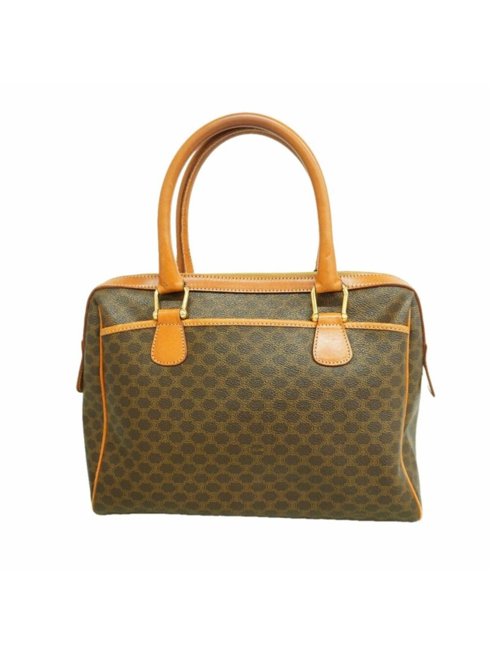 Celine Handbag Macadam Brown Gold